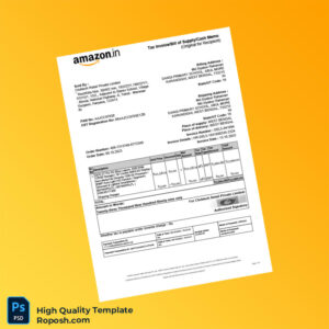 India Clicktech Retail Private Limited Tax Invoice Template in Word and PDF formats