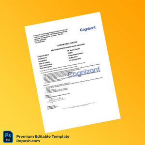 Customizable India Cognizant Technology Solutions Employment Verification Letter Word & PDF Template Customizable India Cognizant Technology Solutions Employment Verification Letter Word & PDF Template