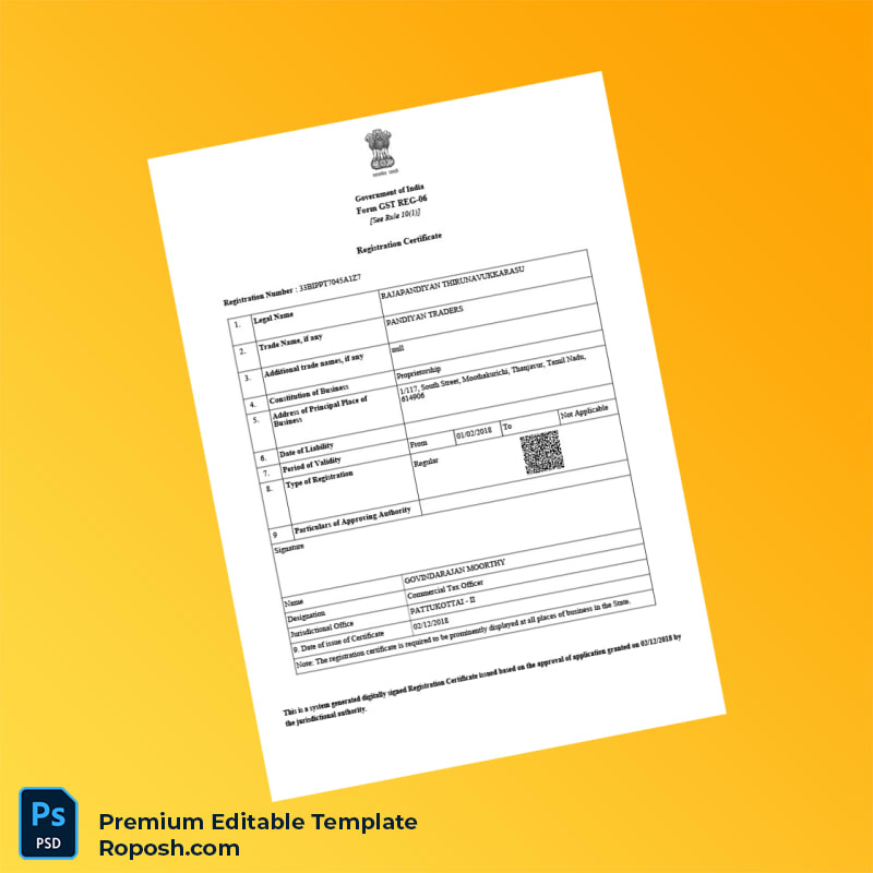 Customizable India Company Registration Certificate Editable Word & PDF Template 4 page Customizable India Company Registration Certificate Editable Word & PDF Template 4 page