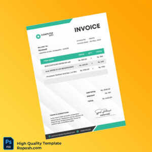 India Computer City Invoice Template in Word and PDF formats