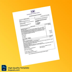 India Confederation of Indian Industry Tax Invoice Template in Word and PDF formats