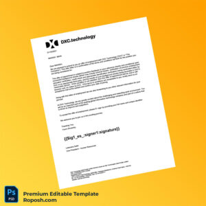 Customizable India DXC Technology Employment Verification Letter Word & PDF Template 8 page