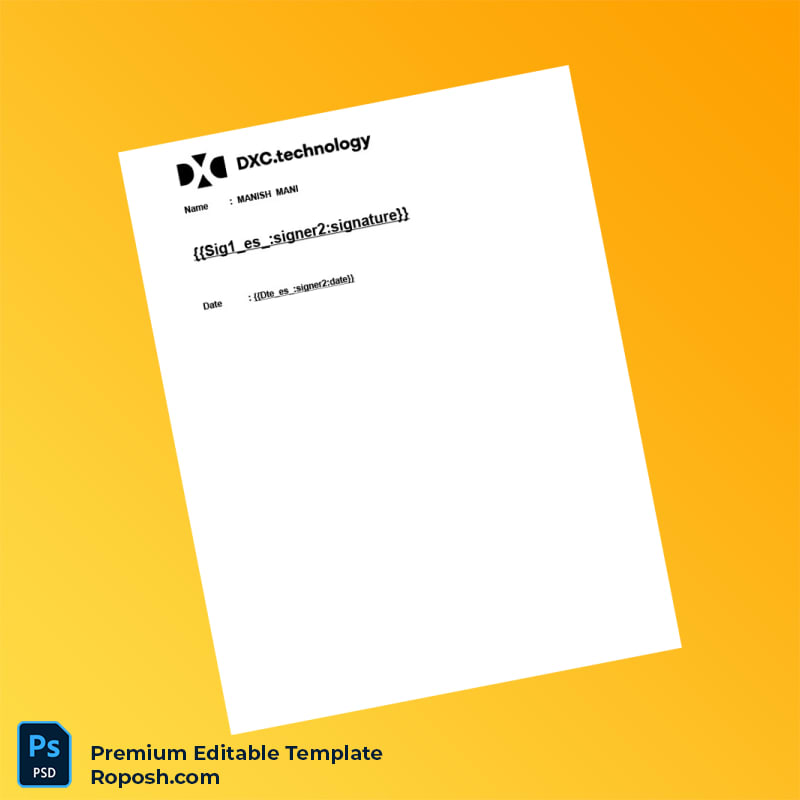 Customizable India DXC Technology Employment Verification Letter Word & PDF Template 8 page Customizable India DXC Technology Employment Verification Letter Word & PDF Template 8 page