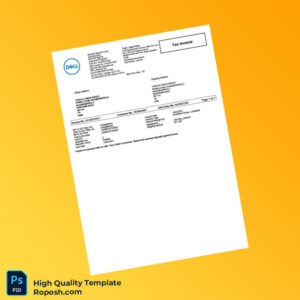 India Dell International Services Invoice Template in Word and PDF formats 7 page