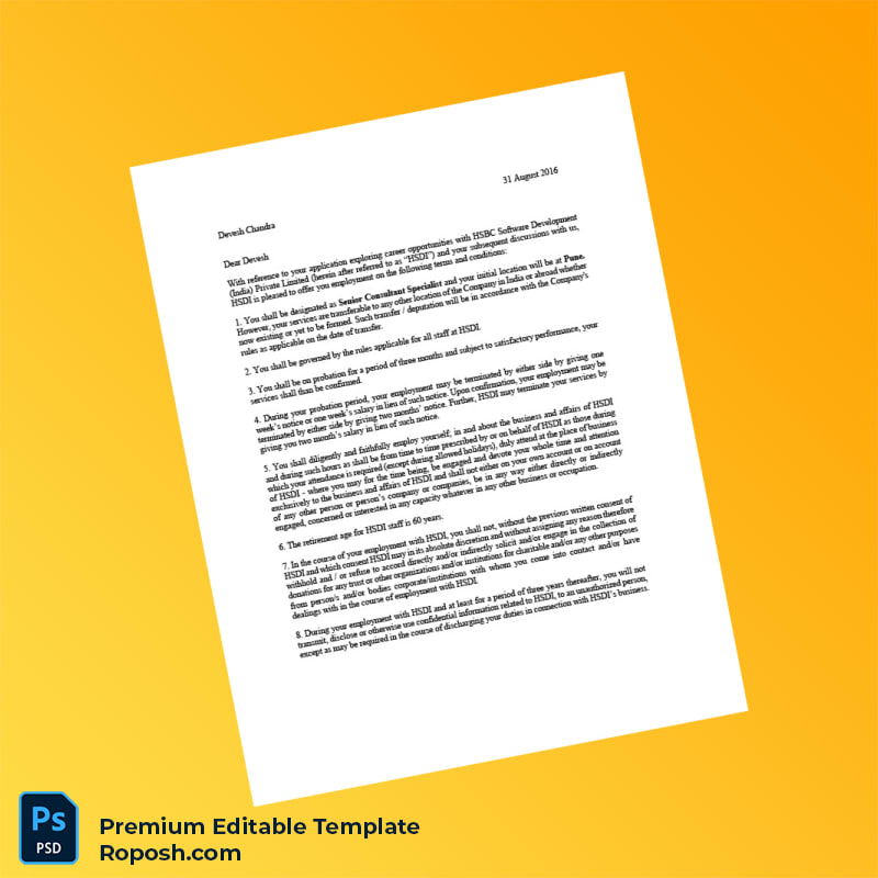 Customizable India Devesh Chandra Employment Verification Letter Word & PDF Template 5 page Customizable India Devesh Chandra Employment Verification Letter Word & PDF Template 5 page