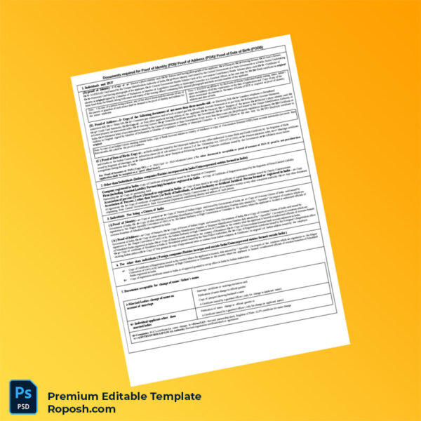 India Address Format Examples Customizable India Document List for Proof of Address Requirements ...