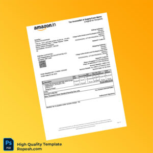 India Doshi Enterprise Invoice Template in Word and PDF formats