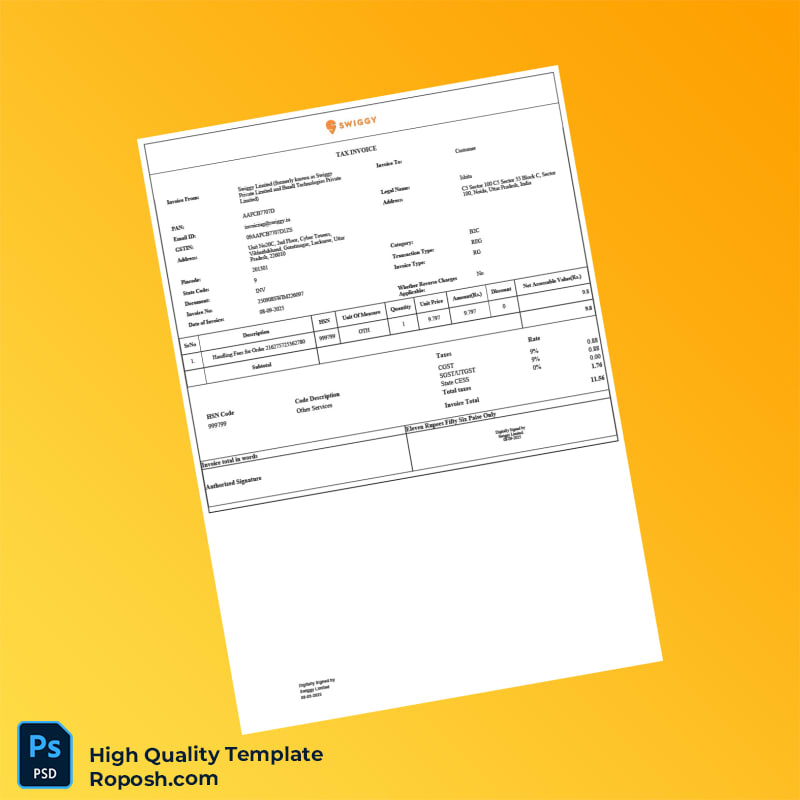 India Dream Magic Mart Pvt Ltd Tax Invoice Template in Word and PDF formats 2 page India Dream Magic Mart Pvt Ltd Tax Invoice Template in Word and PDF formats 2 page
