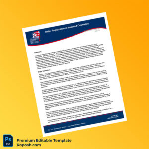 Customizable India Drug Regulatory Authority Business Registration Certificate Editable Word & PDF Template 6 page