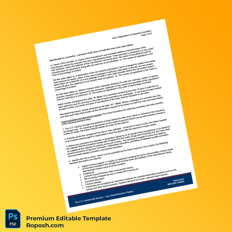 Customizable India Drug Regulatory Authority Business Registration Certificate Editable Word & PDF Template 6 page Customizable India Drug Regulatory Authority Business Registration Certificate Editable Word & PDF Template 6 page