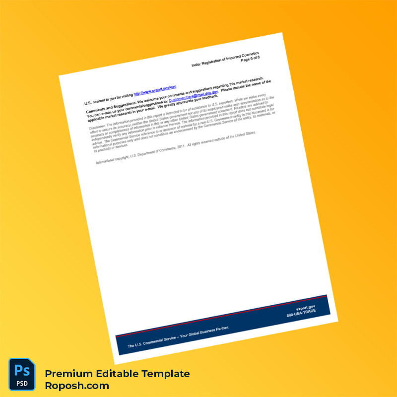 Customizable India Drug Regulatory Authority Business Registration Certificate Editable Word & PDF Template 6 page Customizable India Drug Regulatory Authority Business Registration Certificate Editable Word & PDF Template 6 page