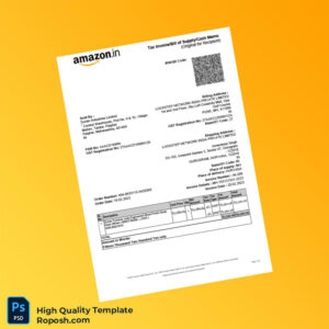 India Durian Industries Limited Tax Invoice Template in Word and PDF formats 2 page