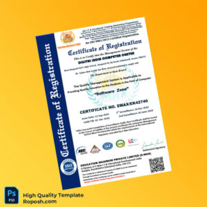 India E-Max Education I T Educational Development Business Registration Certificate Template in Word and PDF formats India E-Max Education I T Educational Development Business Registration Certificate Template in Word and PDF formats