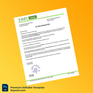 Customizable India EDFI Group Employment Verification Letter Word & PDF Template 2 page Customizable India EDFI Group Employment Verification Letter Word & PDF Template 2 page