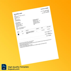 India EcartSe com Invoice Template in Word and PDF formats