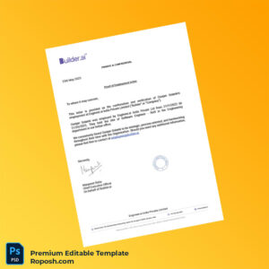 Customizable India Engineer ai India Private Limited Proof of Employment Letter Word & PDF Template Customizable India Engineer ai India Private Limited Proof of Employment Letter Word & PDF Template