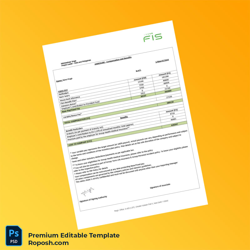 Customizable India FIS Global Business Solutions Employment Verification Letter Word & PDF Template 3 page Customizable India FIS Global Business Solutions Employment Verification Letter Word & PDF Template 3 page