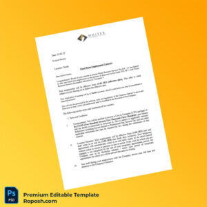 Customizable India FTC Employment Verification Letter Word & PDF Template 5 page