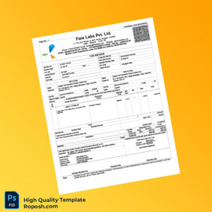 India Fare Labs Pvt Ltd Tax Invoice Template in Word and PDF formats