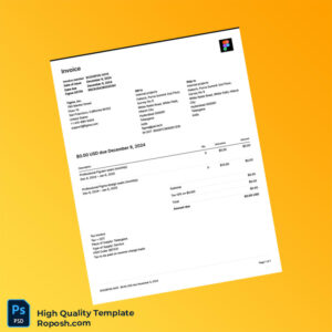 India Figma Invoice Template in Word and PDF formats