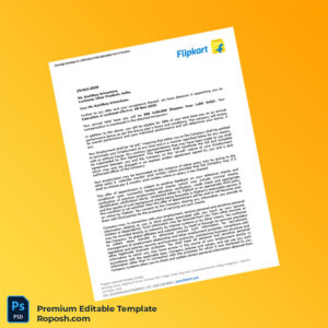 Customizable India Flipkart Employment Verification Letter Word & PDF Template 8 page