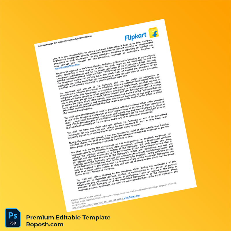 Customizable India Flipkart Employment Verification Letter Word & PDF Template 8 page Customizable India Flipkart Employment Verification Letter Word & PDF Template 8 page