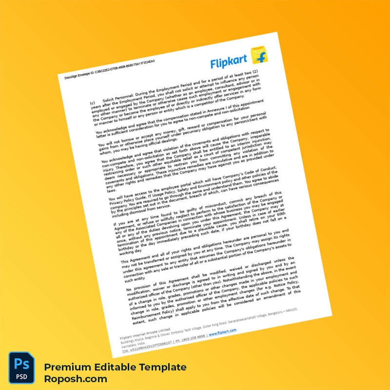 Customizable India Flipkart Employment Verification Letter Word & PDF Template 8 page Customizable India Flipkart Employment Verification Letter Word & PDF Template 8 page