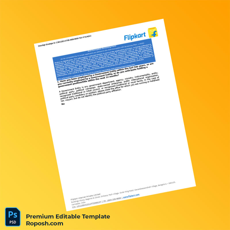 Customizable India Flipkart Employment Verification Letter Word & PDF Template 8 page Customizable India Flipkart Employment Verification Letter Word & PDF Template 8 page