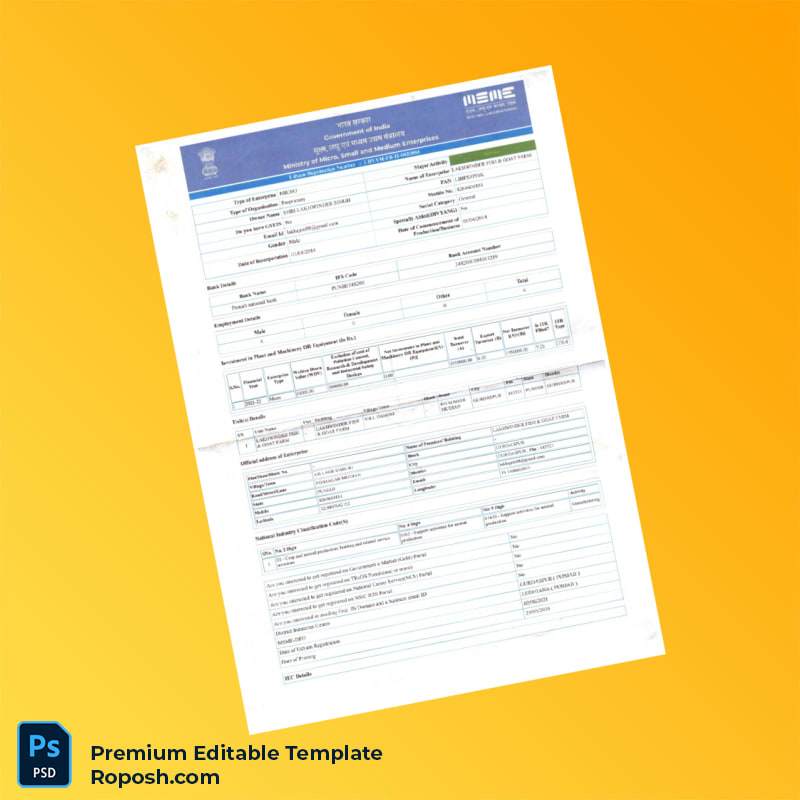 Customizable India Food Safety Registration Certificate Editable Word & PDF Template 4 page Customizable India Food Safety Registration Certificate Editable Word & PDF Template 4 page