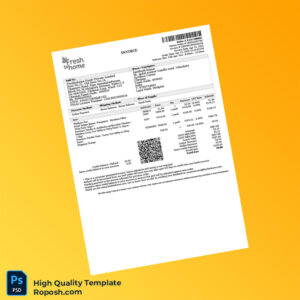 India Freshtohome Foods Private Limited Invoice Template in Word and PDF formats