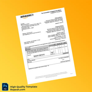 India GM Accessories Invoice Template in Word and PDF formats
