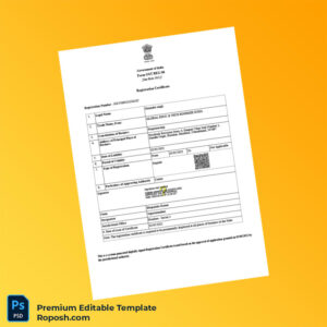 India GST Authority GST Registration Certificate Editable Word & PDF Template 3 page India GST Authority GST Registration Certificate Editable Word & PDF Template 3 page
