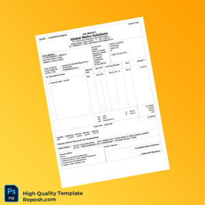 India Global Metro Solutions Invoice Template in Word and PDF formats