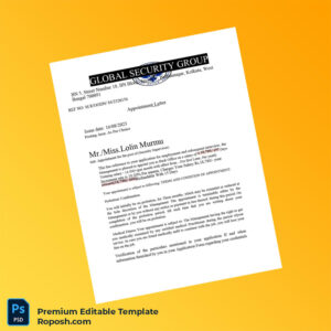 Customizable India Global Security Group Employment Verification Letter Word & PDF Template 5 page