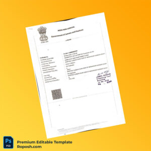 Customizable India Government Affidavit Registration Certificate Editable Word & PDF Template 2 page Customizable India Government Affidavit Registration Certificate Editable Word & PDF Template 2 page