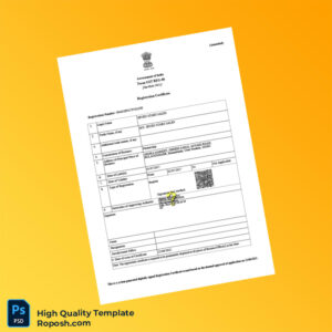 India Government of India Business Registration Certificate Template in Word and PDF formats 3 page India Government of India Business Registration Certificate Template in Word and PDF formats 3 page