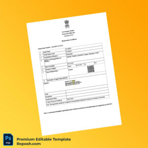 India Government of India Editable GST Registration Certificate Editable Word & PDF Template 3 page