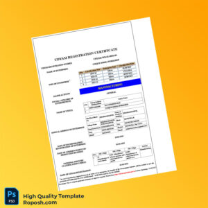 India Government of India Editable Udyam Registration Certificate Template in Word and PDF formats 2 page