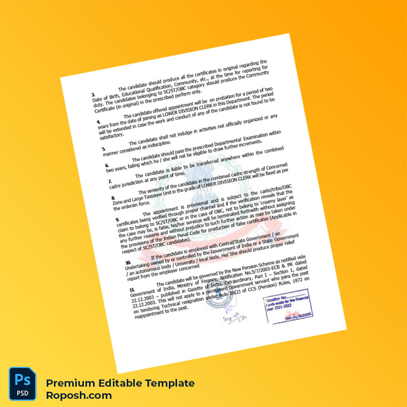 Customizable India Government of India Employment Verification Letter Word & PDF Template 5 page Customizable India Government of India Employment Verification Letter Word & PDF Template 5 page