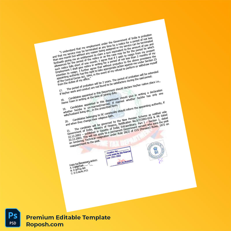 Customizable India Government of India Employment Verification Letter Word & PDF Template 5 page Customizable India Government of India Employment Verification Letter Word & PDF Template 5 page