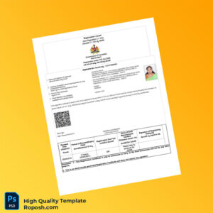 India Government of Karnataka Registration Certificate Template in Word and PDF formats India Government of Karnataka Registration Certificate Template in Word and PDF formats