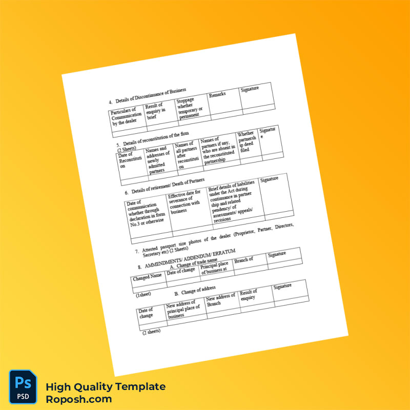 India Government of Kerala Department of Commercial Taxes Business Registration Certificate Template in Word and PDF formats 6 page India Government of Kerala Department of Commercial Taxes Business Registration Certificate Template in Word and PDF formats 6 page