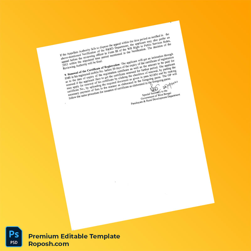 Customizable India Gram Panchayat Business Registration Certificate Editable Word & PDF Template 4 page Customizable India Gram Panchayat Business Registration Certificate Editable Word & PDF Template 4 page