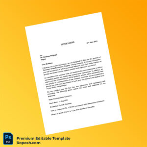 Customizable India Greenbiz Agro Industries LLP Offer Letter Word & PDF Template 4 page