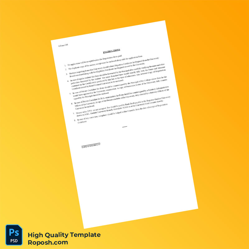 India Guwahati University Registration Certificate Template in Word and PDF formats 2 page India Guwahati University Registration Certificate Template in Word and PDF formats 2 page