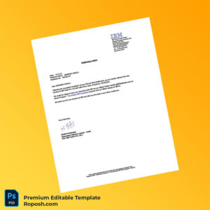 Customizable India IBM Employment Verification Letter Word & PDF Template 2 page