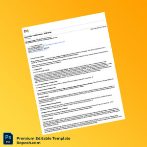 Customizable India IDBI Bank Employment Verification Letter Word & PDF Template 4 page