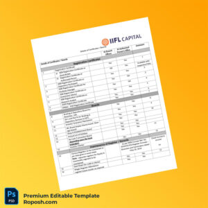 Customizable India IIFL Capital Registration Certificate Editable Word & PDF Template 2 page Customizable India IIFL Capital Registration Certificate Editable Word & PDF Template 2 page