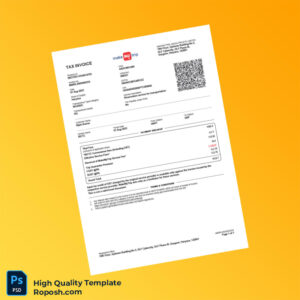 India IRCTC Invoice Template in Word and PDF formats