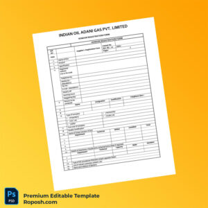 India Indian Oil Adani Gas Pvt Limited Vendor Registration Form Editable Word & PDF Template 5 page
